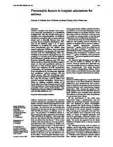 Preventable factors in hospital admissions for asthma
