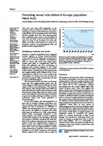 Preventing neural tube defects in Europe - Semantic Scholar