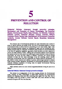 PREVENTION AND CONTROL OF POLLUTION