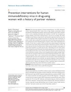 Prevention interventions for human ... - Semantic Scholar