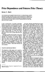 Price Dependence and Futures Price Theory - AgEcon Search