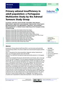 Primary adrenal insufficiency in adult population: a