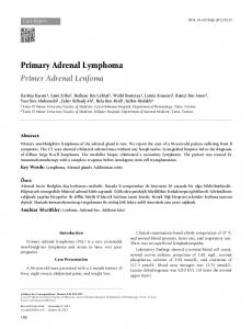 Primary Adrenal Lymphoma - JournalAgent