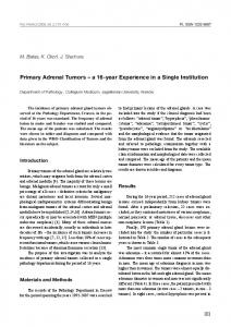 Primary Adrenal Tumors