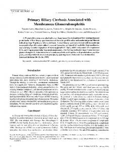 Primary Biliary Cirrhosis Associated with ... - J-Stage