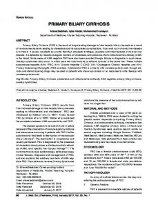 primary biliary cirrhosis