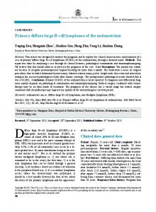 Primary diffuse large B-cell lymphoma of the endometrium