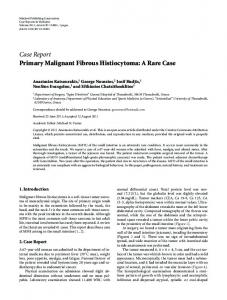 Primary Malignant Fibrous Histiocytoma: A Rare Case