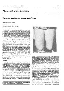 Primary malignant tumours of bone