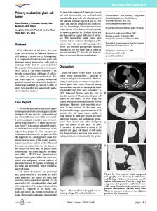 Primary mediastinal giant cell tumor