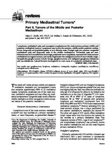 Primary Mediastinal Tumors - Tripod.com