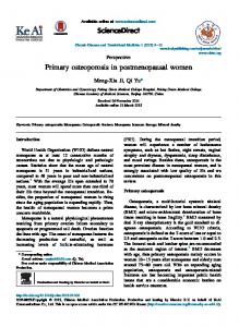 Primary osteoporosis in postmenopausal women