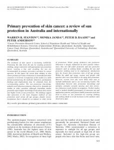 Primary prevention of skin cancer - Oxford Journals - Oxford University ...