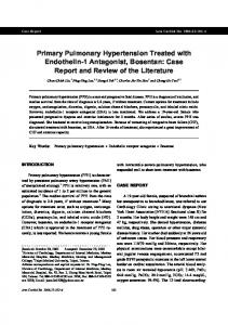 Primary Pulmonary Hypertension Treated with