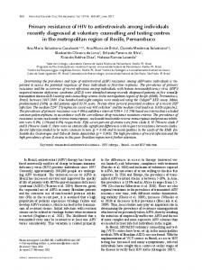 Primary resistance of hiv to antiretrovirals ... - Bioline International