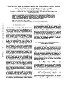 Primordial black holes, astrophysical systems and the Eddington