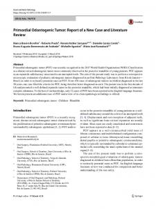 Primordial Odontogenic Tumor - Springer Link