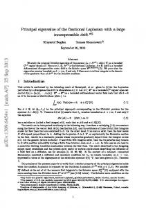 Principal eigenvalue of the fractional Laplacian with a large ...