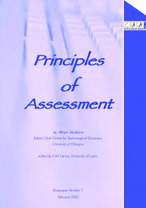 Principles of Assessment - CAA Centre