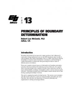 PRINCIPLES OF BOUNDARY DETERMINATION