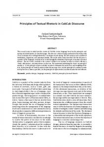 Principles of Textual Rhetoric in CakCuk Discourse - Neliti