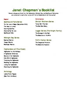 Printable Booklist - Janet Chapman