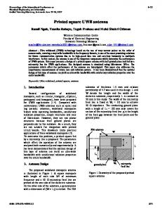 Printed square UWB antenna