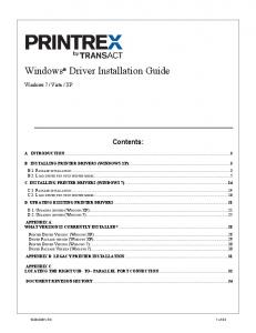 Printrex Windows Driver Install Guide