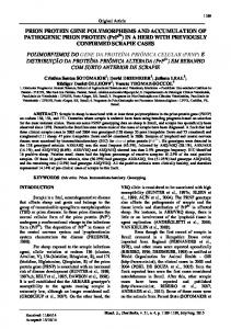 PRION PROTEIN GENE POLYMORPHISMS AND ...