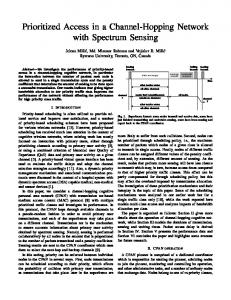 Prioritized Access in a Channel-Hopping Network with Spectrum