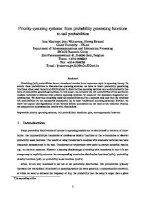 Priority queueing systems: from probability