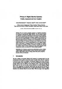 Privacy in Digital Identity Systems: