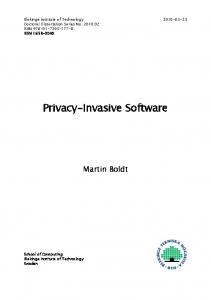 Privacy-Invasive Software