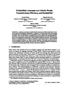 Probabilistic Automata over Infinite Words: Expressiveness ... - arXiv