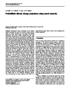 Probabilistic climate change projections using neural networks