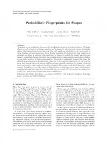 Probabilistic Fingerprints for Shapes