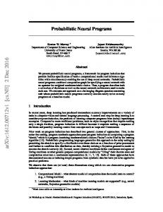 Probabilistic Neural Programs