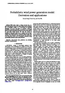 Probabilistic wind power generation model - Semantic Scholar