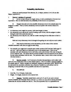 Probability distributions