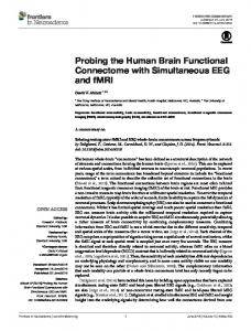 Probing the Human Brain Functional Connectome ... - Semantic Scholar