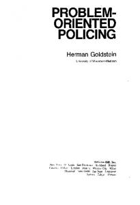 PROBLEM- ORIENTED POLICING - Center for Problem-Oriented ...