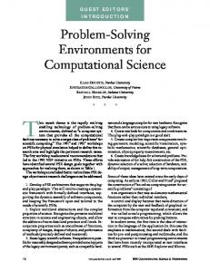 Problem-Solving Environments for Computational Science
