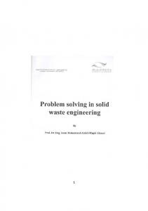 problem solving in solid waste engng