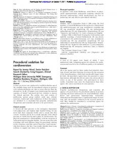 Procedural sedation for cardioversion