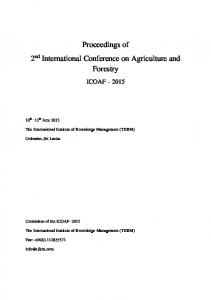 Proceedings of 2nd International Conference on