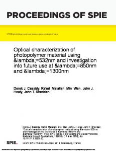 proceedings of spie