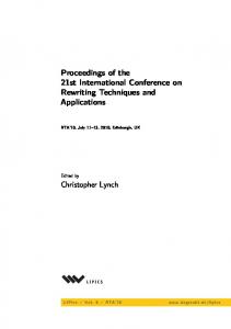 Proceedings of the 21st International Conference on