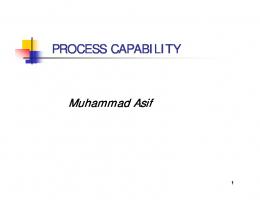 PROCESS CAPABILITY