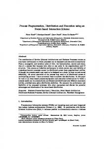 Process Fragmentation, Distribution and Execution using an ... - Lirias