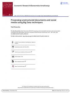 Processing unstructured documents and social media ...